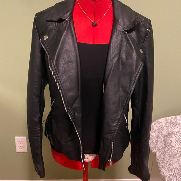 ONLY Black Leather Jacket - Picture 1 of 11